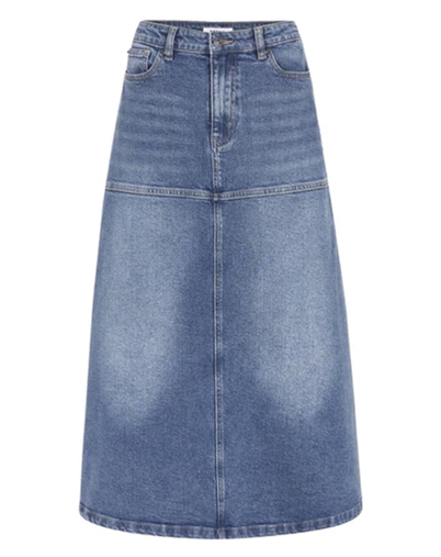 Soft Rebels - SRWilla Midi Denim Rock - True Blue